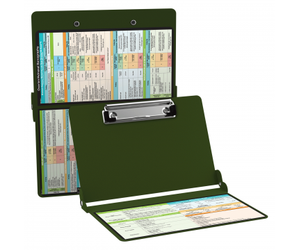 WhiteCoat Clipboard® - Army Green Ovarian/Adnexal Sonography Edition
